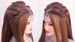 Engagement Hairstyle For Wedding L Mehndi Hairstyle L Front Variation L Wedding Hairstyles Kashee�