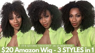 Another $20 Amazon Wig - Curly Throw And Go Wig, No Lace To Cut