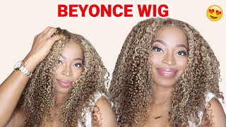Beyonce Wig| Blonde Curly Wig Install Beginner Friendly | Color Days |Ft. Nadula Hair