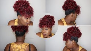Mayde Beauty Synthetic Drawstring Ponytail And Bang Hair Tutorial #Affordableponytail #Synthetichair