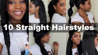 10 Quick Straight Hairstyles | Natural Hair