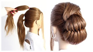  Have To Try- Easy Updo With Ponytails  How To: Pull Through Bushel Braid
