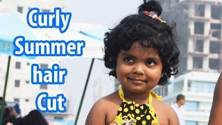 Curly Summer Hair Cut/How To Cut Little Girl Curly Hair