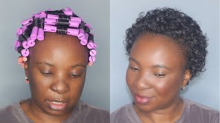 Perm Rods Set On Short Relaxed Hair