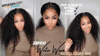 $132 Beginner Friendly 4X4 Water Wave Closure Wig Review | Easy & Quick Slay Ft.Vivibabi Hair