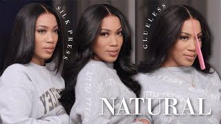 Most Realistic Natural Glueless Kinky Straight Wig For Beginners | Sunber Hair