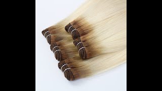 Ombre Blonde Color T6/60 Virgin Remy Hair Weft Extensions