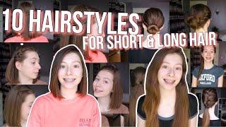 10 Hairstyles For Short And Long Hair! Heatless & Easy!