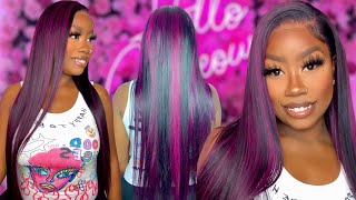 Pretty In Purple  Highlight Wig Install Ft Hermosa Hair | The Tastemaker