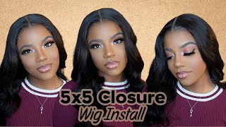 Undetectable 5X5 Closure Install! Ft Luvme Hair