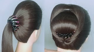 Stylish Juda Bun Hairstyle For Ladies Juda Hairstyle For Long Hair With Lock Pin ! Hair Bun Styles