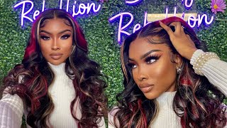 Blonde & Red Highlights Frontal Wig Install Ft Unice Hair | @Beautyrebellion