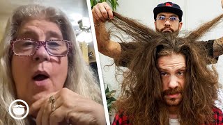 Son Shocks Mom After Cutting Long Frizzy Hair | Cut Loose