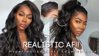 The Most Realistic, Kinky  Edge Hd Lace Frontal Wig Ever ! I How To Install | Likehair"