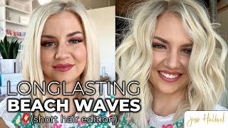 The Perfect 10 Minute Beach Waves Hair Tutorial For Short Hair || Jess Hallock