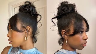 How To: Pin Curl Bun | 90S Inspired Pin Up | Trenaejxo