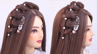 Easy & Simple Hairstyle For Wedding L Bridal Hairstyles Kashee'S L Puff Hairstyles L Engagement