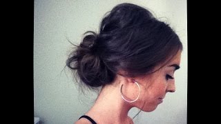 Easy Messy Lower Bun Hairstyle
