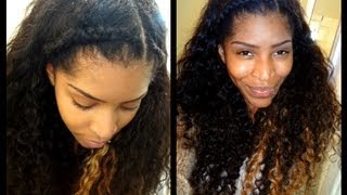Easy Way To Blend Relaxed Hair With Curly Extensions