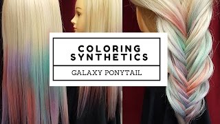 How To Create A Galaxy Colored Synthetic Ponytail - Doctoredlocks.Com