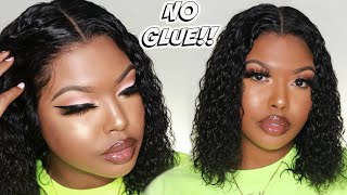 Lay Your Wig Like A Pro For Beginners | 90$ Curly Wig -Glory Lace Wigs