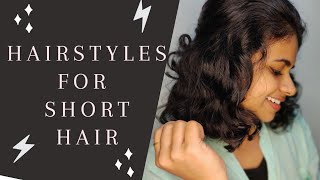 Easy Short Hairstyles || No Heat || Ft Meoww Masthi