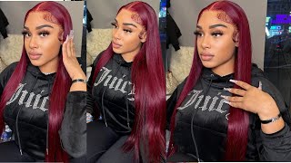 New Year, New Me ! Best Burgundy Wig Install | Kisslove Hair