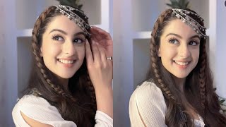 Easy Front Hairstyle Inspired By Tunisha Sharma | Shehzaadi Mariam Hairstyle | Open Hair Hairstyle