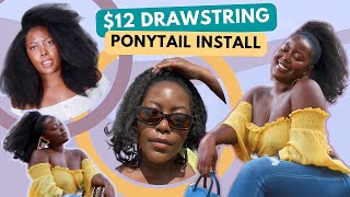 Easy Drawstring Ponytail For Natural Hair | Affordable Synthetic Ponytail | Kandidkinks