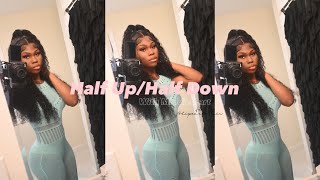 Half Up/Half Down W/Middle Part Wig Install | Ft. Alipearl Hair | Deep Wave Hair | Mari Dior