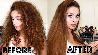 How I Straighten My Hair Perfectly!! (Naturally Curly Thick Hair)
