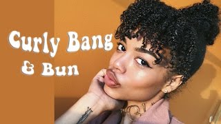 Curly Bang + Slick Bun | Awkward Length 4A Hair