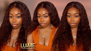 Easy To Install Beginner Friendly Dark Copper Red Closure Wig | Pre-Plucked & Glueless | Luveme Hair