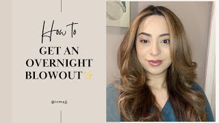 How To Get A Voluminous Overnight Hair Blowout | Easy Tutorial | 1 Minute Get Ready