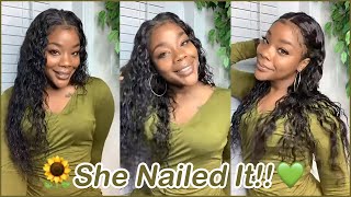 Affordable Lace Wig  Install #Elfinhair Review, She Wore Our Lace Wig~ 100% Human Hair~