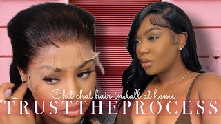Flawless Deep Side Part Body Wave Lace Frontal Install! No Salon Needed!
