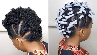 Curly Mohawk Perm Rod Set Tutorial On Short 4B/4C Natural Hair W/ Affirmcare