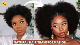 Natural Hair Transformation | 4C/B Natural Texture Protective Style | Rpgshow U-Part Wig | Chev B