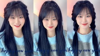 Quick & Easy Hairstyle Tutorial*Double Braids*Korean Style For Girls