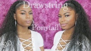 $10 High Sleek Drawstring Ponytail| #Sensationnel Synthetic Ponytail