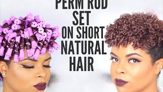Natural Hair | Perm Rod Set On Short Hair - No Heat