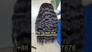 Donors Cambodian Wavy Raw Hair 4X4 Transparent Lace Closure Wig Ft.Donorshair