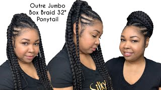 Box Braid Ponytail | Outre Pretty Pony Jumbo Box Braid 32"