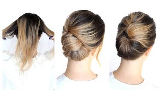 Easy Updo For Short To Medium Thin Hair | Quick And Easy Hairstyles For Fine Hair