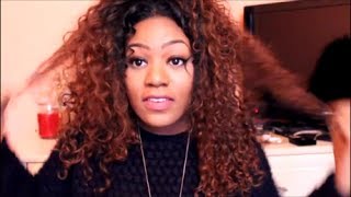 How I Revive Dry Curly Hair/ Weave Tutorial | Miss Nicki X