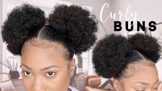 Two Buns & Edges Tutorial | Natural Hair