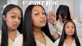 The Easiest & Quick Body Wave V-Part Wig Install | Alipearl Hair