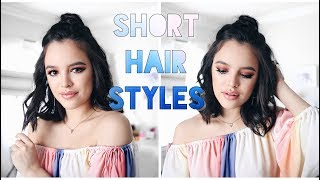 Easy Summer Hairstyles For Short Hair! | Cassidysecrets