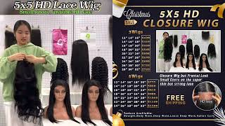 Ghair Christmas Best Selling5X5 Hd Lace Wigs Start At $116.3