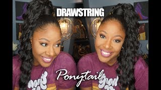 No Glue!! Best Deep Wave Drawstring 30" High Ponytail Review & Sleek Undetectable Install!